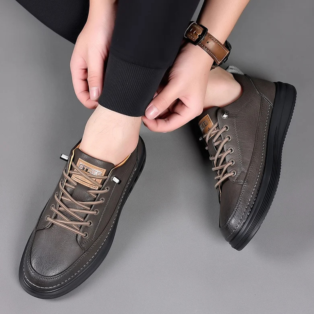 Dylan Heren Sneakers met Elastische Vetersluiting – Dempende Zool