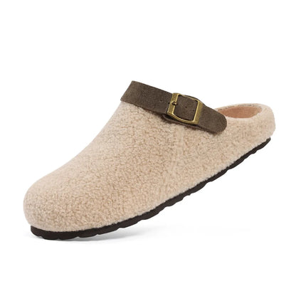 Thea Dames Pantoffels – Bontslippers met Kurkzool en Verstelbare Band