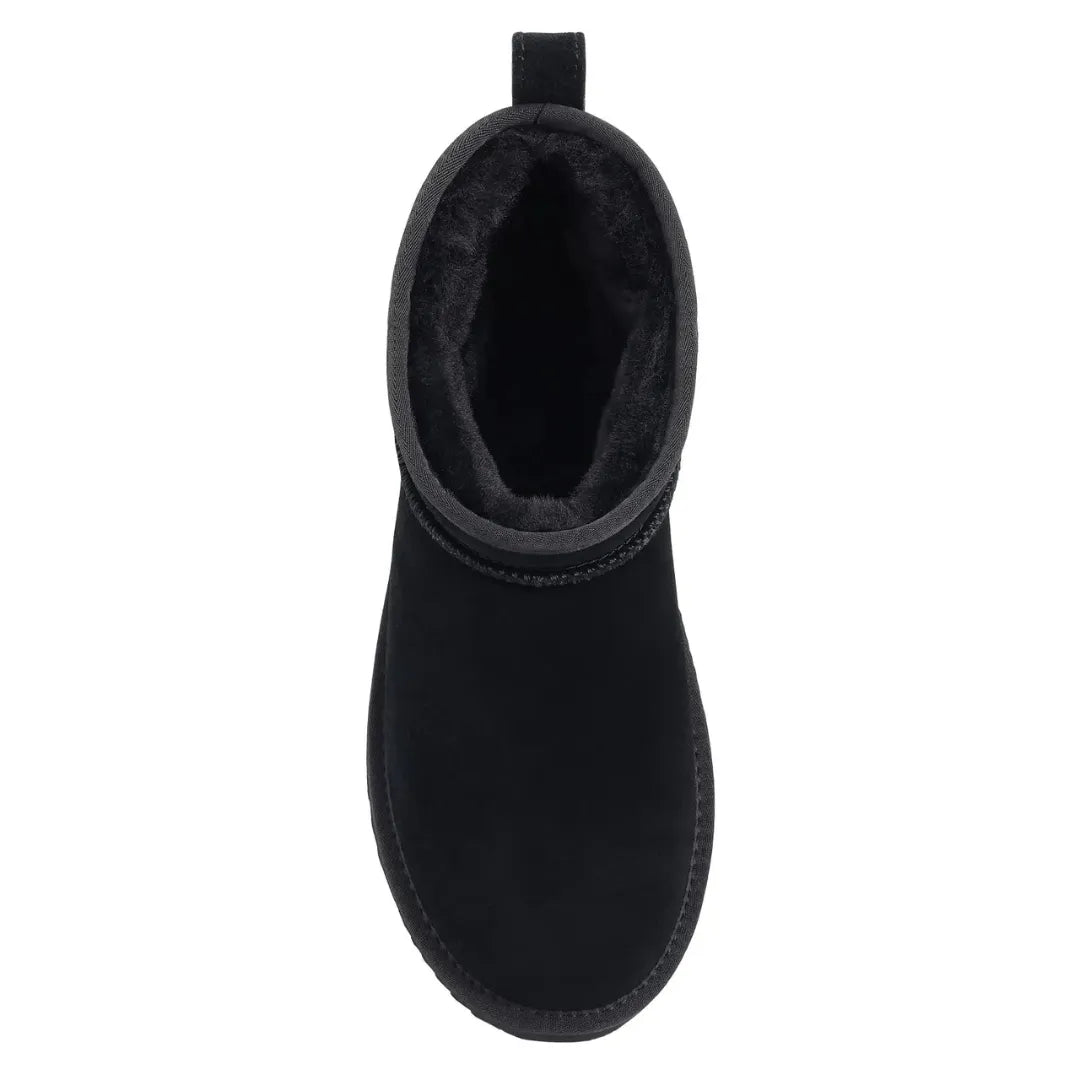 Alix Warm Suède Enkellaarsje Dames - Gevoerde Boots met Antislip zool