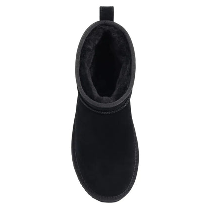 Alix Warm Suède Enkellaarsje Dames - Gevoerde Boots met Antislip zool