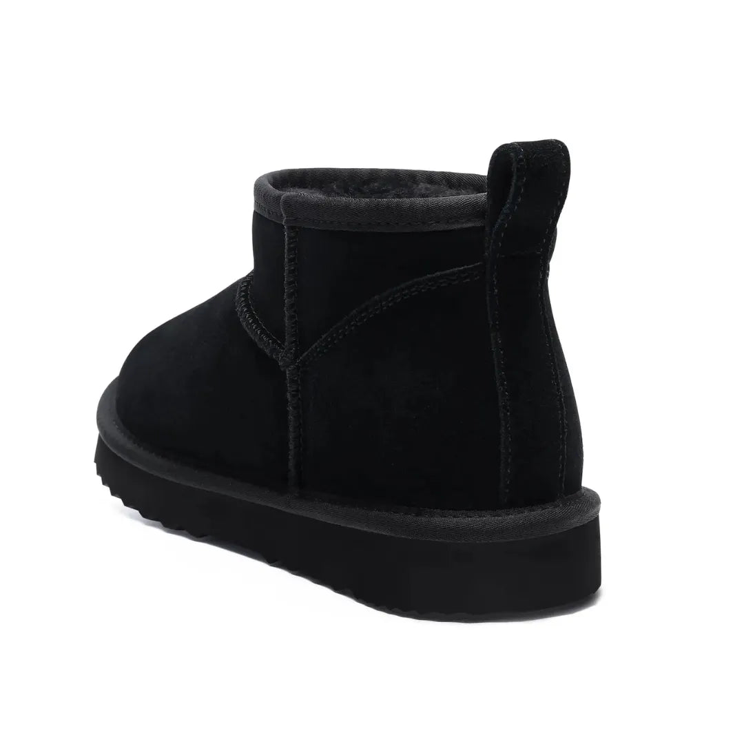 Alix Warm Suède Enkellaarsje Dames - Gevoerde Boots met Antislip zool