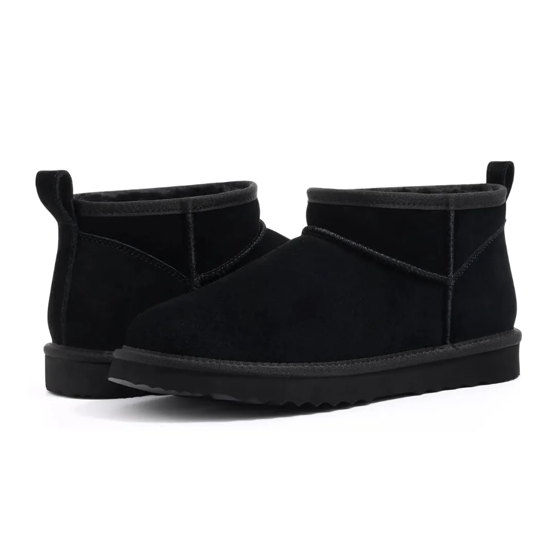 Alix Warm Suède Enkellaarsje Dames - Gevoerde Boots met Antislip zool