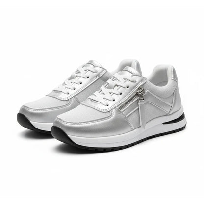 Livia Dames Sneakers - Comforabele Veterschoenen met Demping