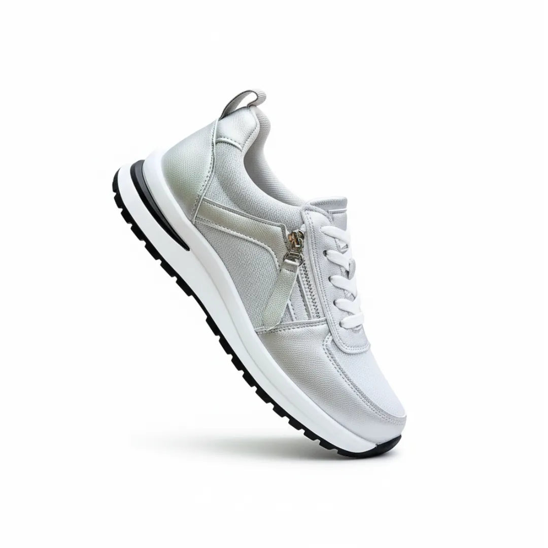 Livia Dames Sneakers - Comforabele Veterschoenen met Demping