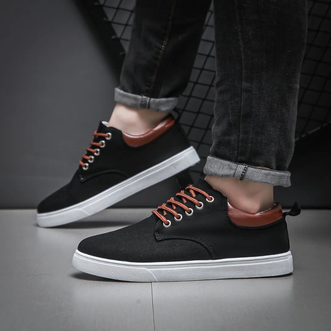 Casual Sneakers Heren - Schoenen met Vetersluiting & Uitneembare Zool