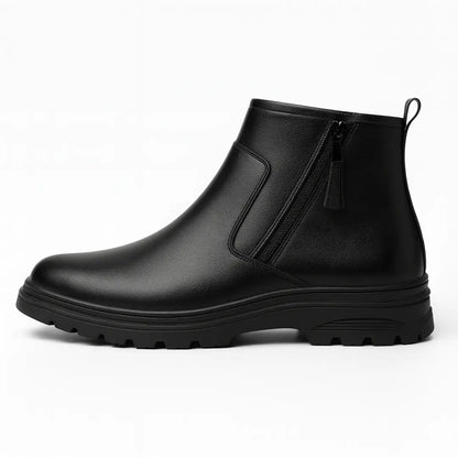 Zeno Leren Enkellaarzen Heren – Comfortabele Schoenen met Rits
