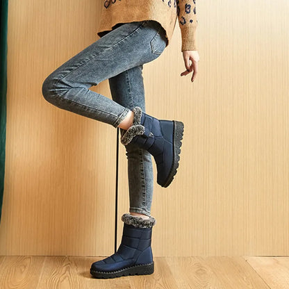 Fenna Dames Snowboots – Waterdichte Laarzen met Warme Voering