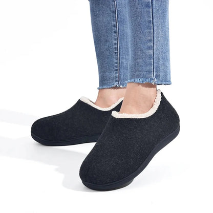 Clara Warme Dames Pantoffels – Pluche Sloffen met Harde Zool