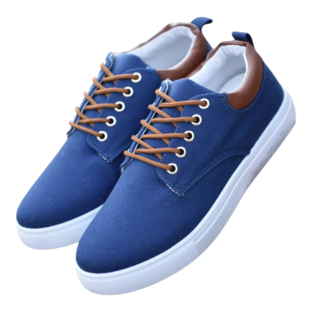Casual Sneakers Heren - Schoenen met Vetersluiting & Uitneembare Zool