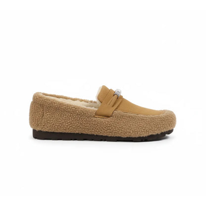 Elena Warme Pantoffels Dames – Gevoerde Loafers met Antislip Zool