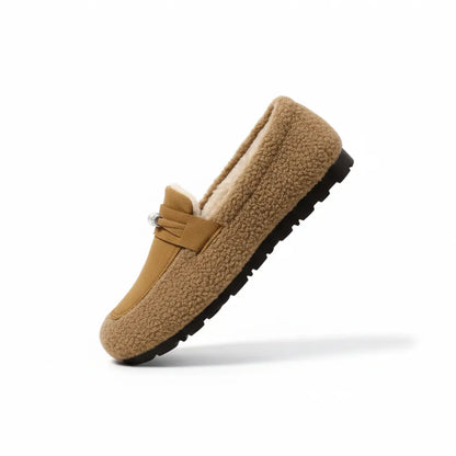Elena Warme Pantoffels Dames – Gevoerde Loafers met Antislip Zool