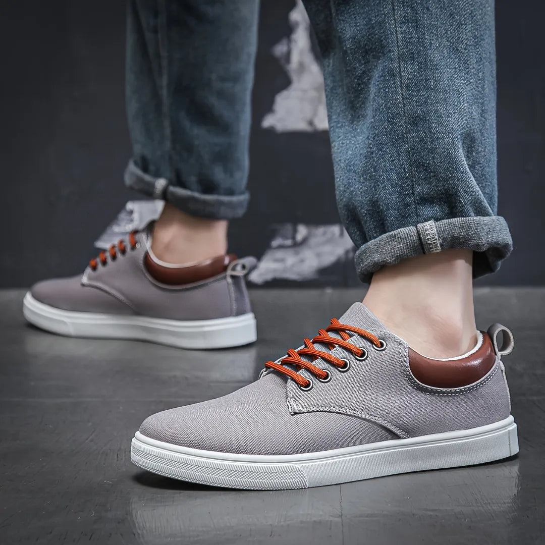 Casual Sneakers Heren - Schoenen met Vetersluiting & Uitneembare Zool