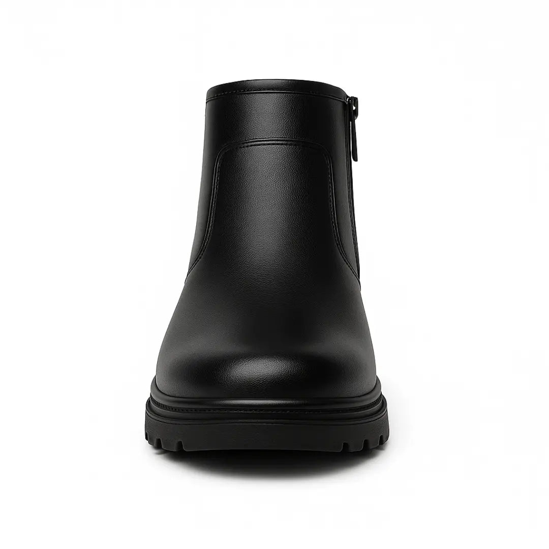 Zeno Leren Enkellaarzen Heren – Comfortabele Schoenen met Rits