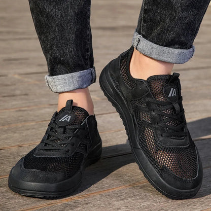 Aro Mesh Sneakers met Brede Neus - Ademende Schoenen voor Brede Voeten