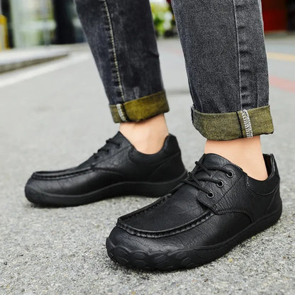 Mauro Barefoot Schoenen Heren met Veters – Brede Neus & Zero Drop Zool