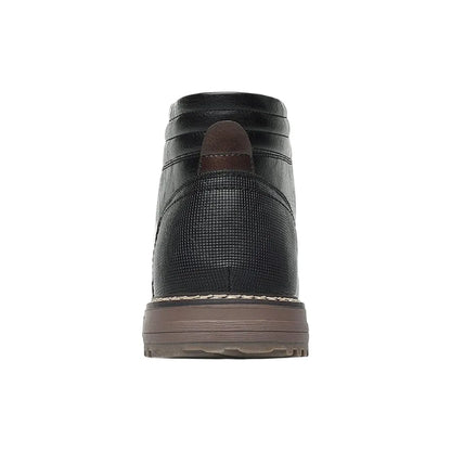Vegan Leren Enkelboots Heren – Comfortabele Casual Veterschoenen