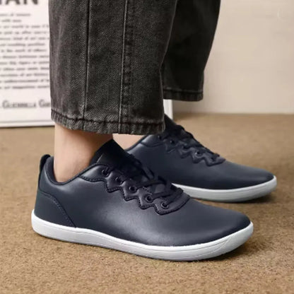 Barefoot Schoenen Unisex - Vegan Leer Sneakers met Brede Neus
