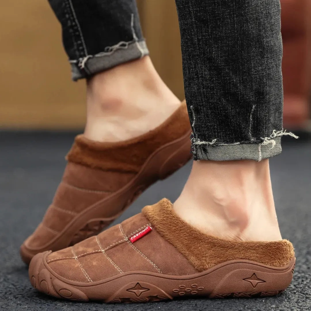 Pantoffels Heren – Comfortabele Warme Sloffen met Zachte Zool