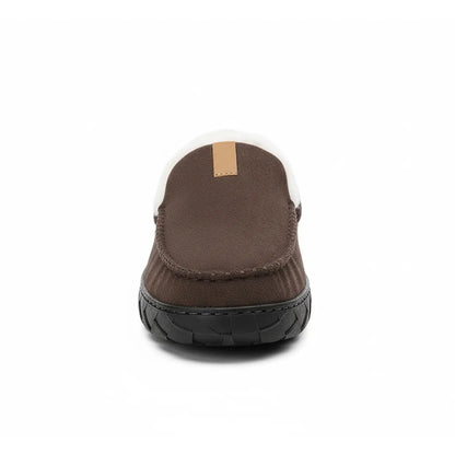 Luca Instappers Heren – Warme Suède Loafers Pantoffels met Harde Zool