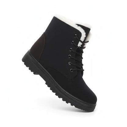 Dames Winterboots – Warme Enkellaarsjes met Voering en Antislip Zool