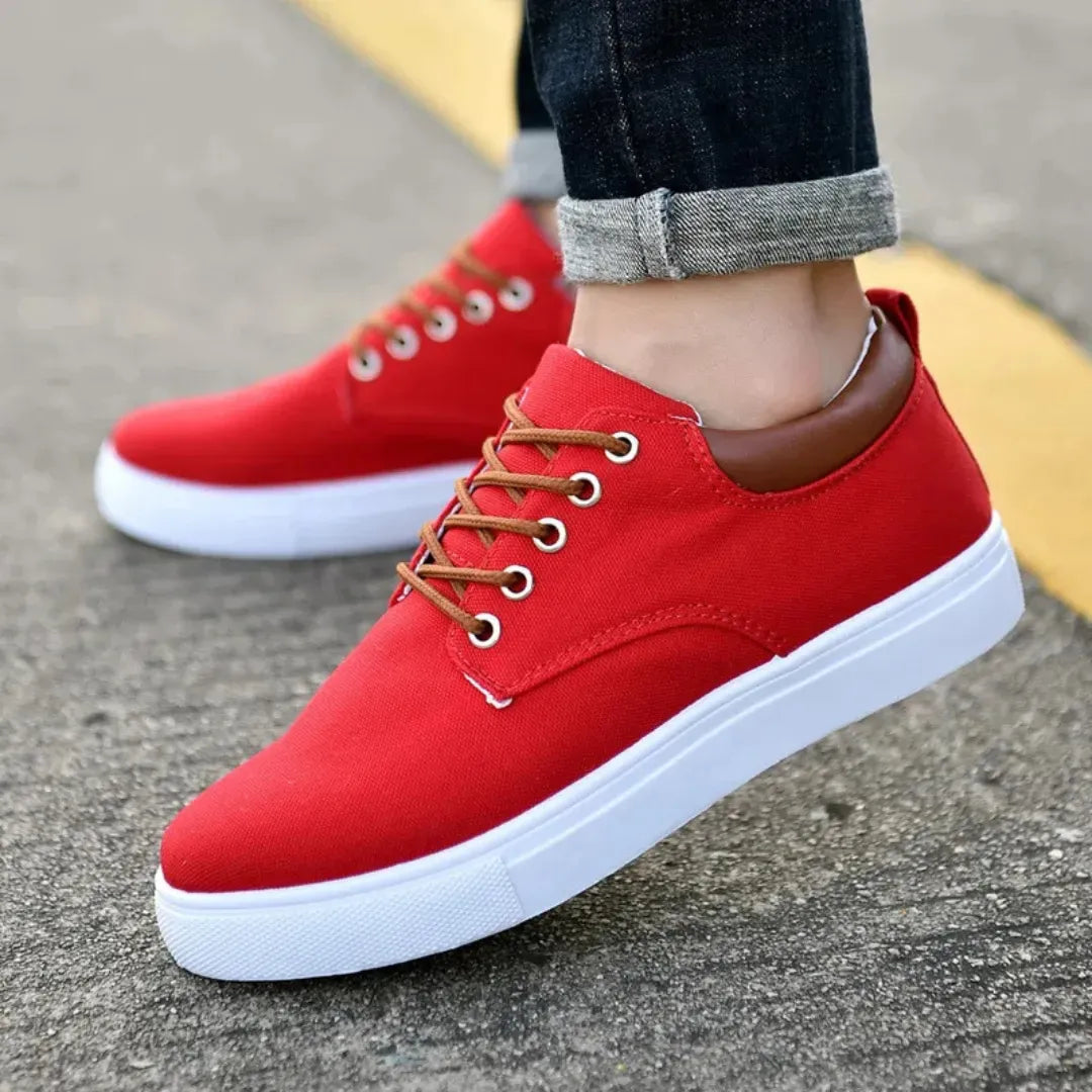 Casual Sneakers Heren - Schoenen met Vetersluiting & Uitneembare Zool