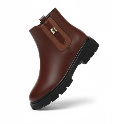 Raya Gevoerde Enkellaarzen Dames – Warme Snowboots met Rits