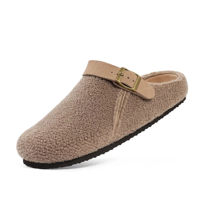 Thea Dames Pantoffels – Bontslippers met Kurkzool en Verstelbare Band