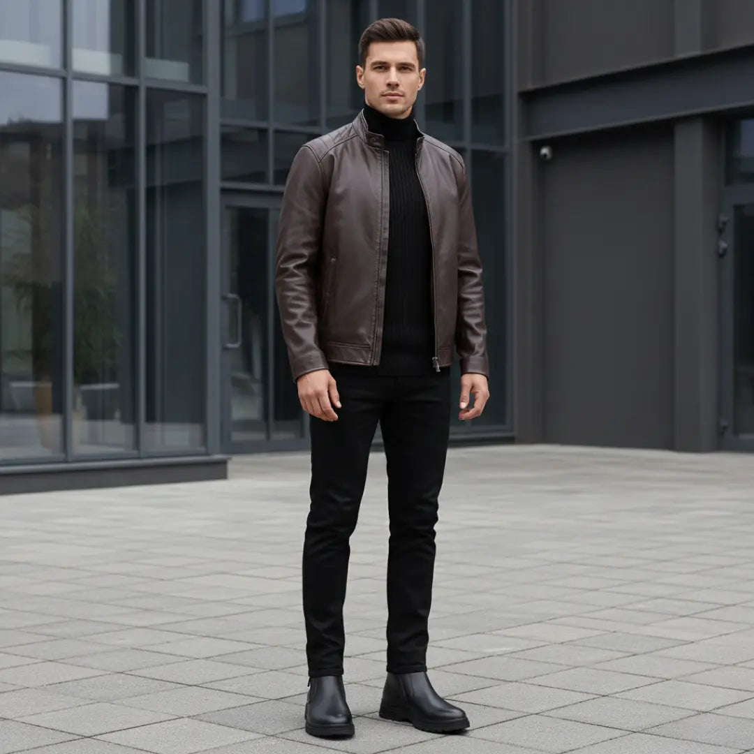 Zeno Leren Enkellaarzen Heren – Comfortabele Schoenen met Rits