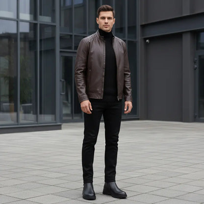 Zeno Leren Enkellaarzen Heren – Comfortabele Schoenen met Rits