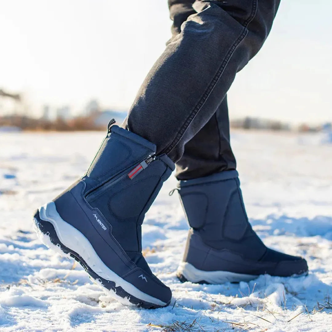 Lara Winterlaarzen Dames – Snowboots met Zachte Bontvoering en Rits