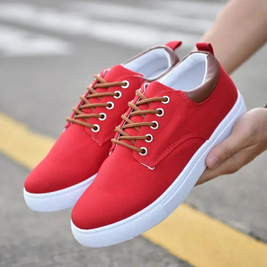 Casual Sneakers Heren - Schoenen met Vetersluiting & Uitneembare Zool