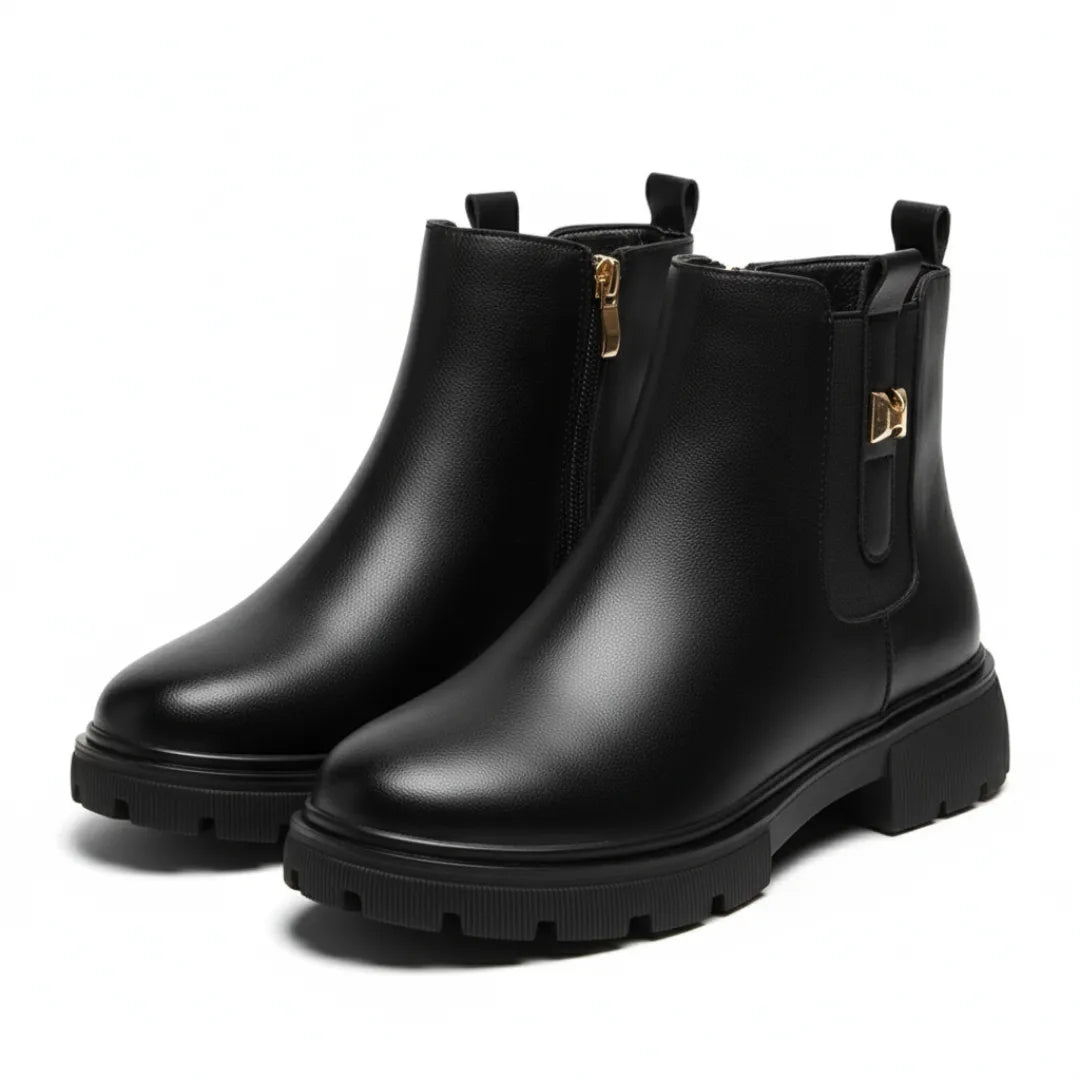 Raya Gevoerde Enkellaarzen Dames – Warme Snowboots met Rits