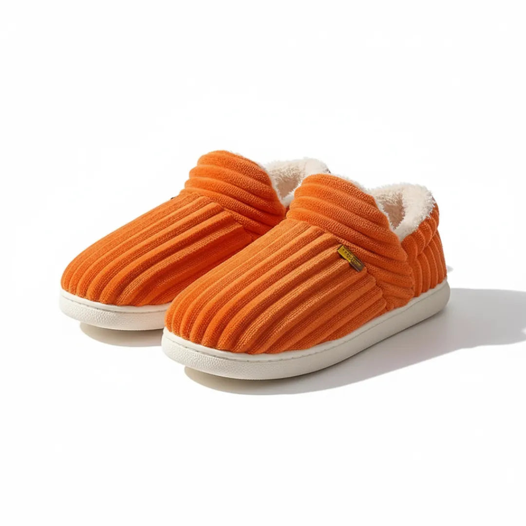 Nora Pantoffels Dames – Zachte Katoenen Sloffen met Bontvoering