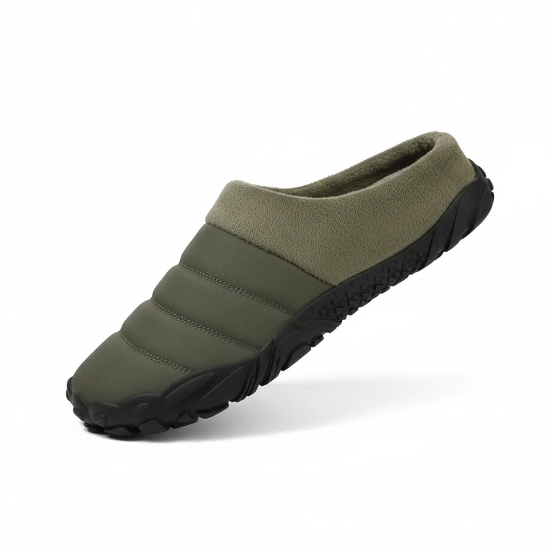 Toby Barefoot Pantoffels – Warme Pluche Slippers met Antislip Zool