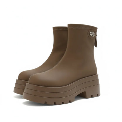 Roxy Platform Boots Dames – Chunky Enkel laarzen met Plateauzool