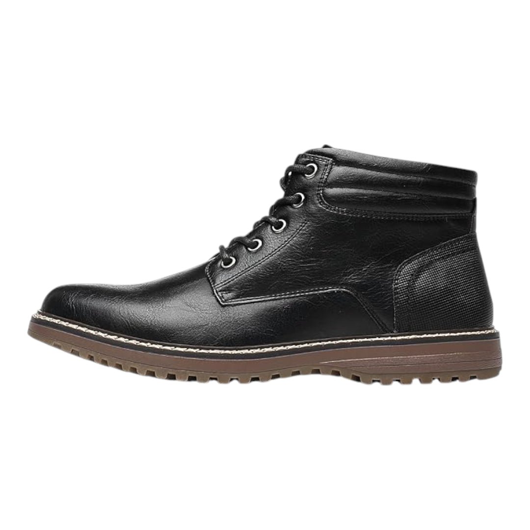 Vegan Leren Enkelboots Heren – Comfortabele Casual Veterschoenen