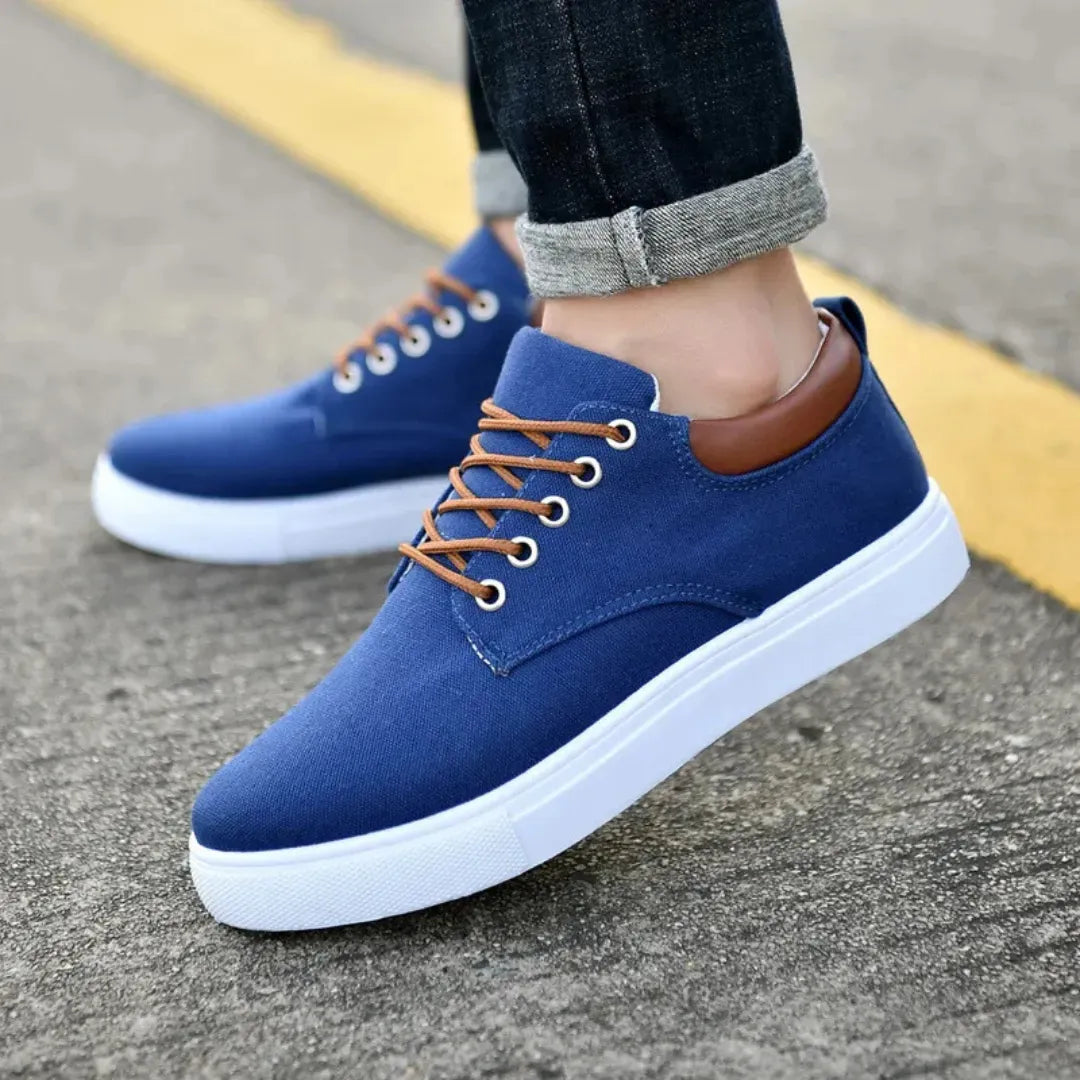 Casual Sneakers Heren - Schoenen met Vetersluiting & Uitneembare Zool