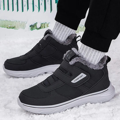 Lars Heren Snowboots met Klittenband – Diabetes Schoenen met Voering