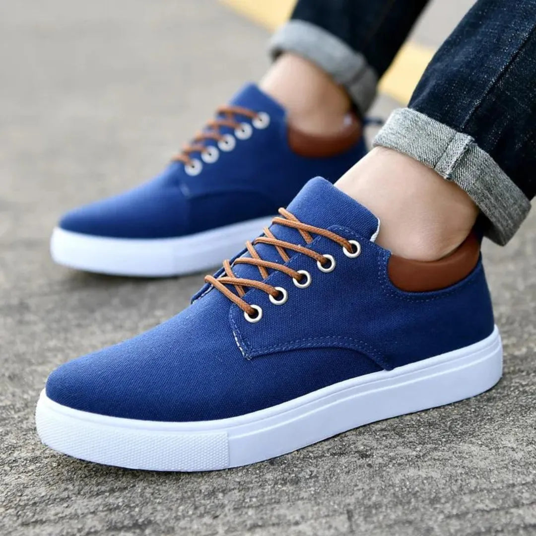 Casual Sneakers Heren - Schoenen met Vetersluiting & Uitneembare Zool