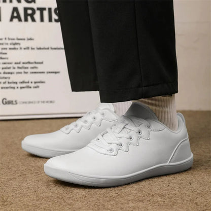Barefoot Schoenen Unisex - Vegan Leer Sneakers met Brede Neus