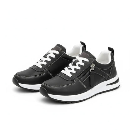 Livia Dames Sneakers - Comforabele Veterschoenen met Demping