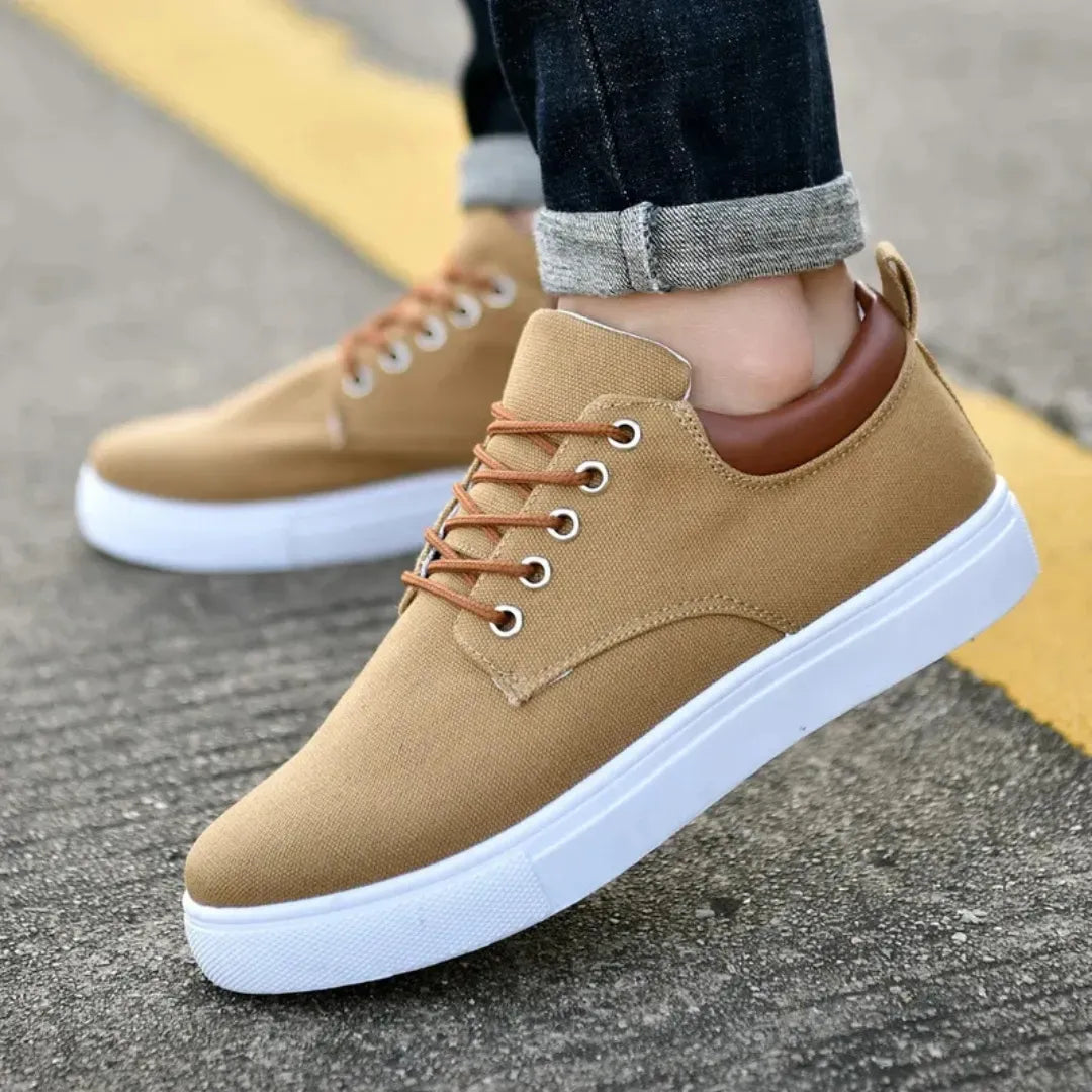 Casual Sneakers Heren - Schoenen met Vetersluiting & Uitneembare Zool