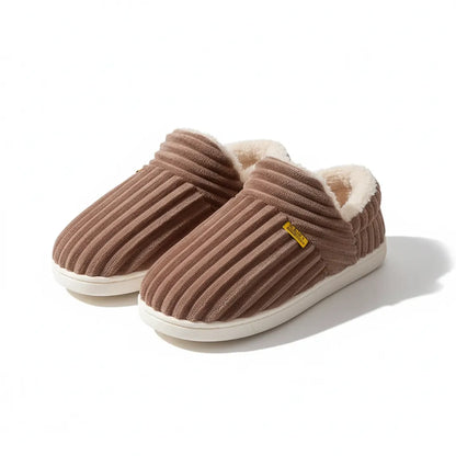 Nora Pantoffels Dames – Zachte Katoenen Sloffen met Bontvoering