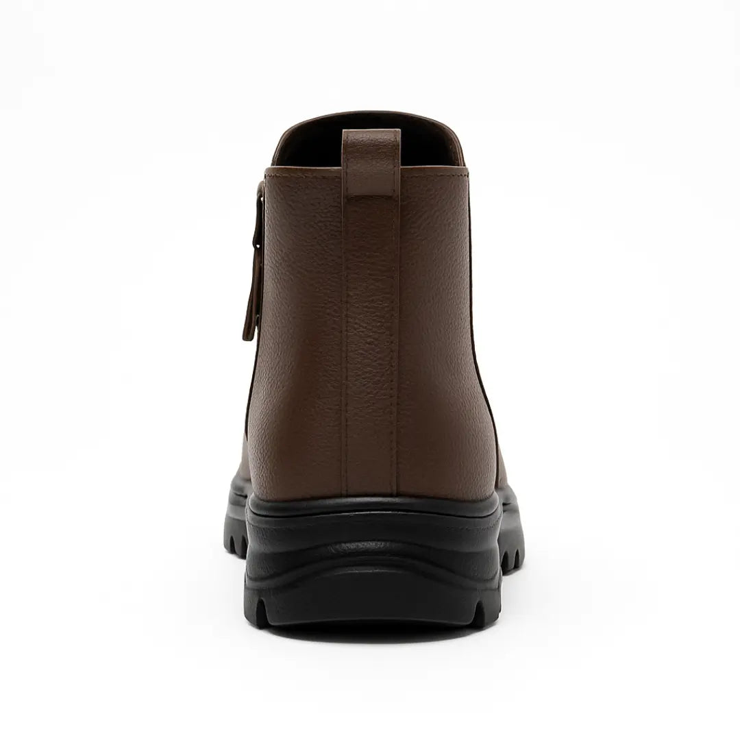 Zeno Leren Enkellaarzen Heren – Comfortabele Schoenen met Rits