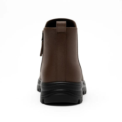 Zeno Leren Enkellaarzen Heren – Comfortabele Schoenen met Rits
