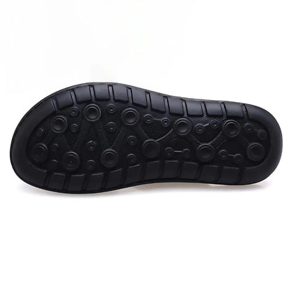 Boris Heren Slippers Leer met Voetboog Ondersteuning - Flip Flops