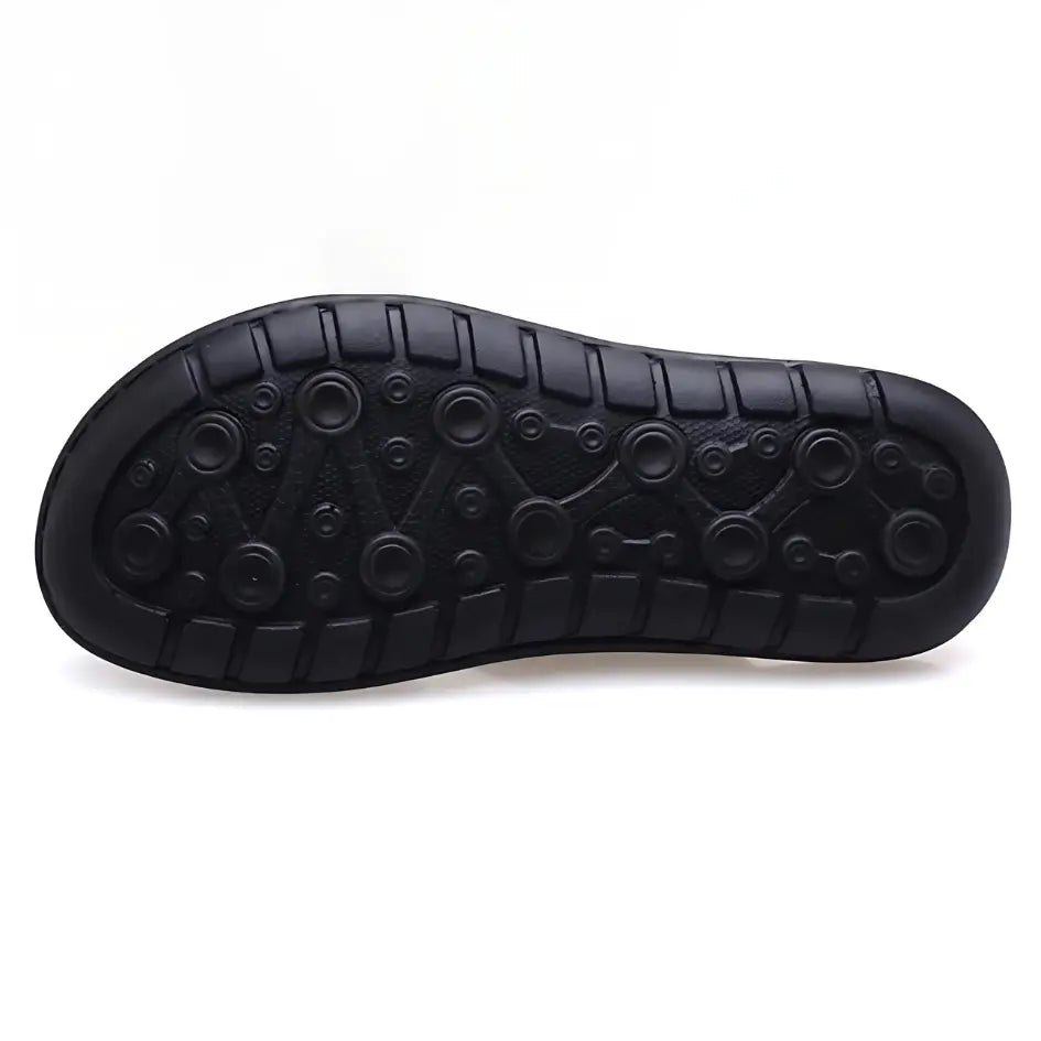 Boris Heren Slippers Leer met Voetboog Ondersteuning - Flip Flops