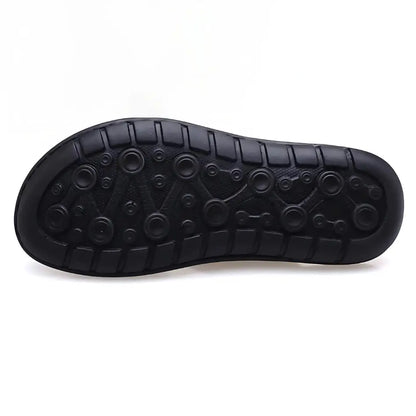 Boris Heren Slippers Leer met Voetboog Ondersteuning - Flip Flops