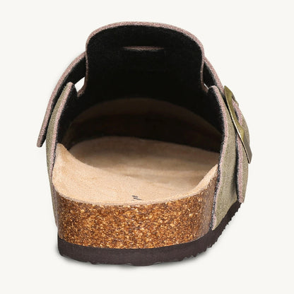 Bosten Comfort Sandalen Suède met Kurk Voetbed