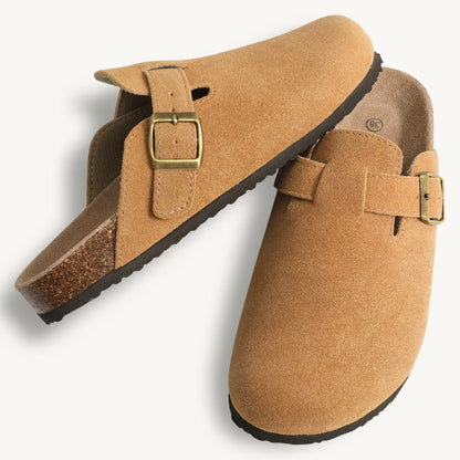 Bosten Comfort Sandalen Suède met Kurk Voetbed